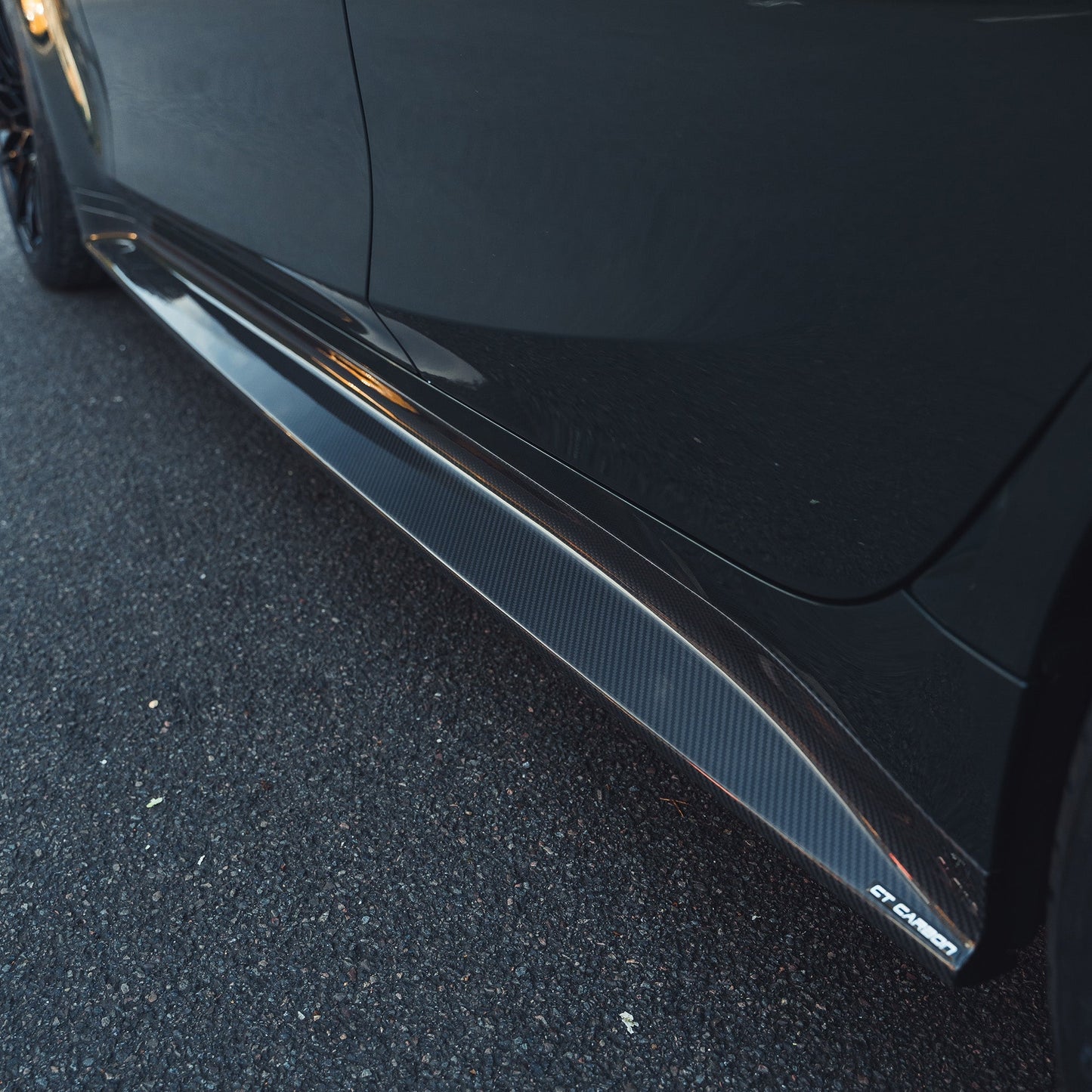 CT Carbon Pre-Preg Carbon Fibre/Carbon Fiber Side Skirt Replacement V3 for BMW M3 G80 Saloon (2021+) & G81 Touring (2022+) – Aero Sills, Side Skirt Extensions, Side Blades, Rocker Panel/Sill Extensions (Dry Carbon)
