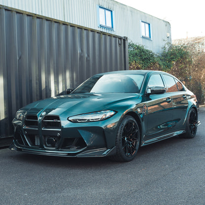 CT Carbon Pre-Preg Carbon Fibre/Carbon Fiber Side Skirt Replacement V3 for BMW M3 G80 Saloon (2021+) & G81 Touring (2022+) – Aero Sills, Side Skirt Extensions, Side Blades, Rocker Panel/Sill Extensions (Dry Carbon)