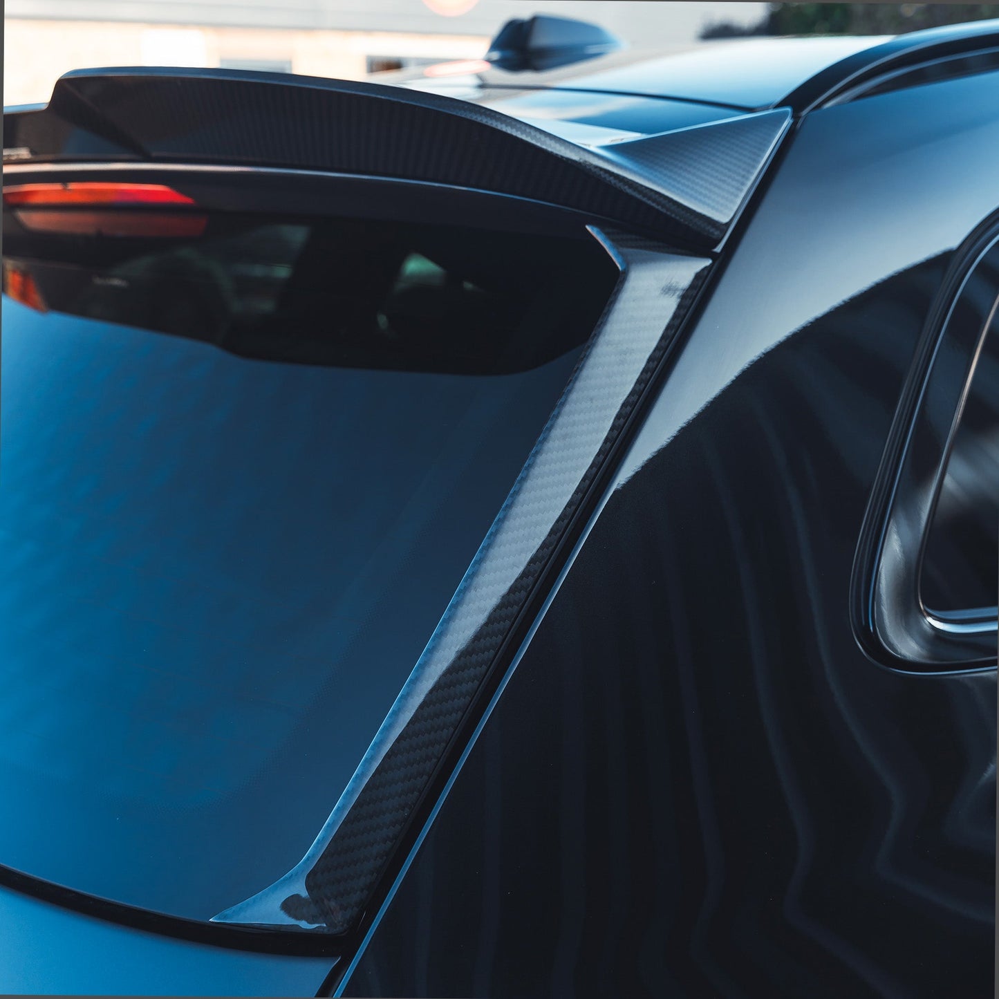 BMW M3 Touring G81 Rear Lip Spoiler / Tailgate Boot Wing (2021+) – Dry Pre-Preg Carbon Fiber/Fibre with Window Trim Add-On | Estate/Wagon Rear Blade | OEM+ Fitment | CT Design