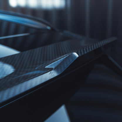 BMW M3 Touring G81 Rear Lip Spoiler / Tailgate Boot Wing (2021+) – Dry Pre-Preg Carbon Fiber/Fibre with Window Trim Add-On | Estate/Wagon Rear Blade | OEM+ Fitment | CT Design