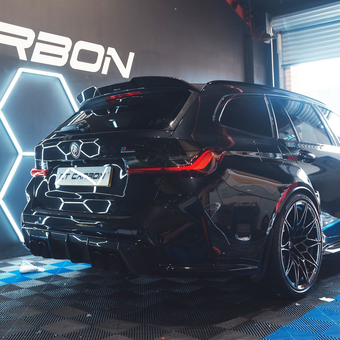 BMW M3 Touring G81 Rear Lip Spoiler / Tailgate Boot Wing (2021+) – Dry Pre-Preg Carbon Fiber/Fibre with Window Trim Add-On | Estate/Wagon Rear Blade | OEM+ Fitment | CT Design