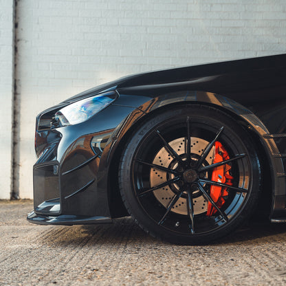 BMW M2 G87 Carbon Fibre/Fiber Body Kit 2023+ – CT Design Full Aero Pack: Front Lip Splitter, Side Skirts, Trunk/Boot Spoiler, Rear Diffuser/Valance & Spats – Pre-Preg Carbon Performance Styling Kit UK