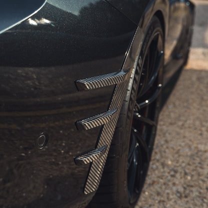 BMW M2 Coupe G87 2023+ Carbon Fibre Rear Quarter Garnish / Side Fender Wing Moulding/Molding – CT Carbon Wheel Arch Trim, Quarter Panel Accent, Pre-Preg High Gloss Overlay Covers