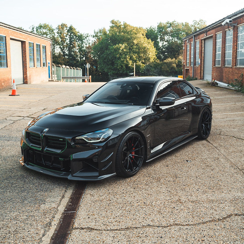 CT Design BMW M2 G87 (2023+) Carbon Fibre Front Bumper Canards - Dive Planes / Winglets / Aero Fins - Pre-Preg CFRP, High Gloss (Carbon Fiber)