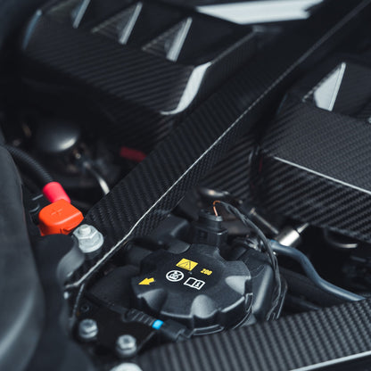 CT Carbon Prepreg Carbon Fibre/Fiber Front Upper Strut Brace/Bar for BMW M2 M3 M4 G-Series (G87 G80 G81 G82 G83, S58) - Tower Brace Shock Tower Cross Brace Engine Bay Under Bonnet OEM+ Direct Fit