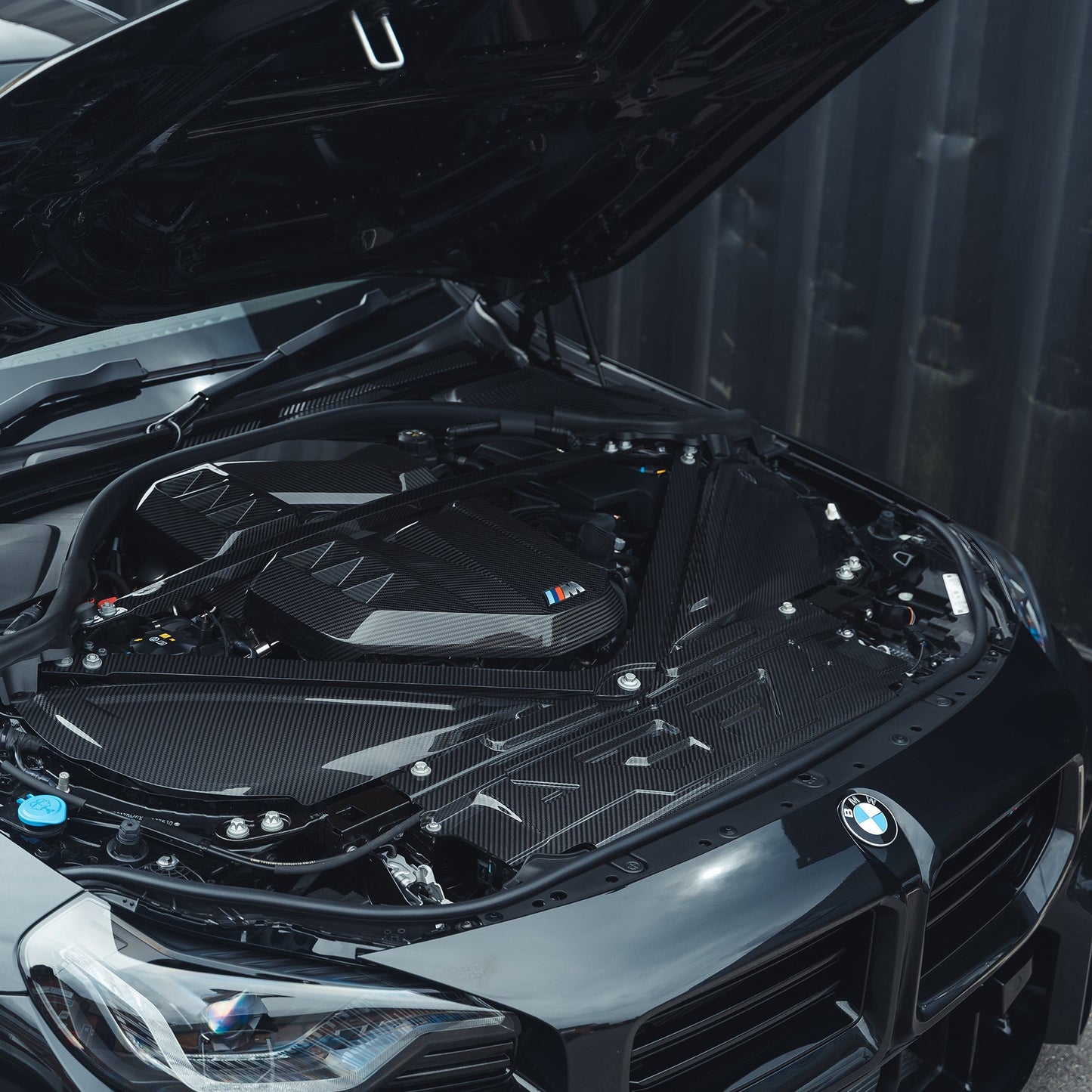 CT Carbon BMW M2 G87, M3 G80/G81, M4 G82/G83 Carbon Fibre/Carbon Fiber Engine Bay Dress Up Kit – Under‑Bonnet/Underhood Styling Pack & Trim Kit with Engine Cover, Strut Brace, Intake Covers & Slam Panel (G8X)