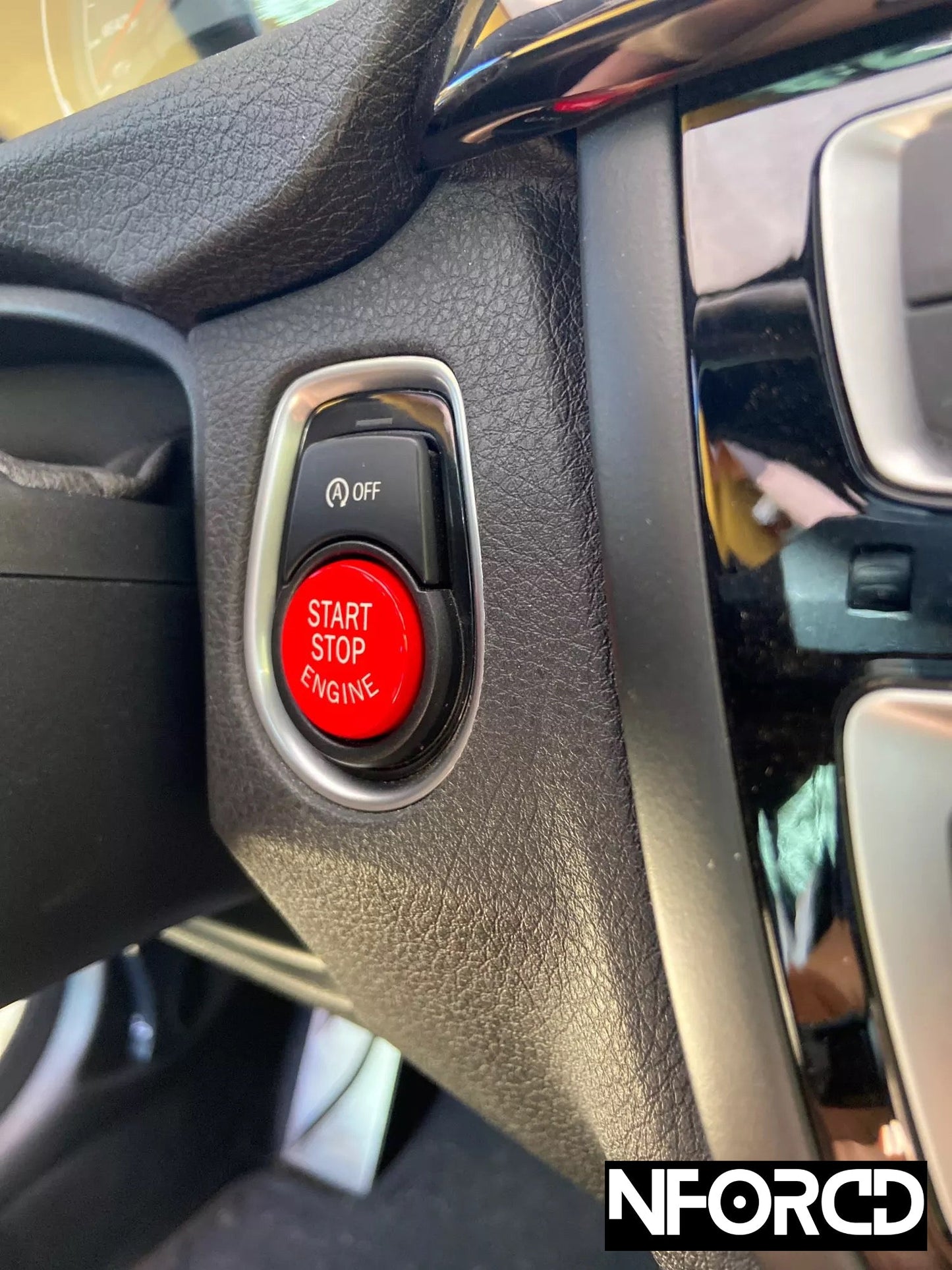 BMW F-Series Red Start Stop Button – Engine Start/Stop Ignition Switch Replacement Push-to-Start Cap Cover | Fits F20 F30 F34 F10 F48 F52 F15 F16 F25 F26 (1 3 5 Series, X1 X3 X4 X5 X6) OEM-Style Interior Upgrade UK Stock