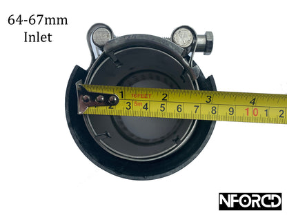 BMW M Performance Style Carbon Fibre Exhaust Tips  Blue | Hidden Clamp | 6063mm / 6467mm | Clampâ€‘On Fit | UK Stock