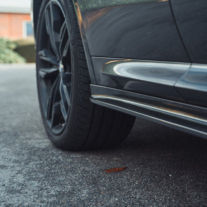 CT Carbon 3D Style Carbon Fibre Side Skirts, Side Skirt Extensions / Rocker Panel Extensions / Sill Blades for BMW X3M/X4M F97/F98 (2018-2021 Pre-LCI) | OEM+ Carbon Side Blades Aero Trim