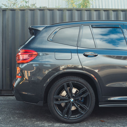 BMW X3 G01 2017-2021 Genuine Carbon Fibre (Fiber) Rear Corner Spats | Rear Bumper Corner/Side Splitters & Extensions | Valance Corner Trims/Canards | Diffuser Corner Covers – CT Carbon