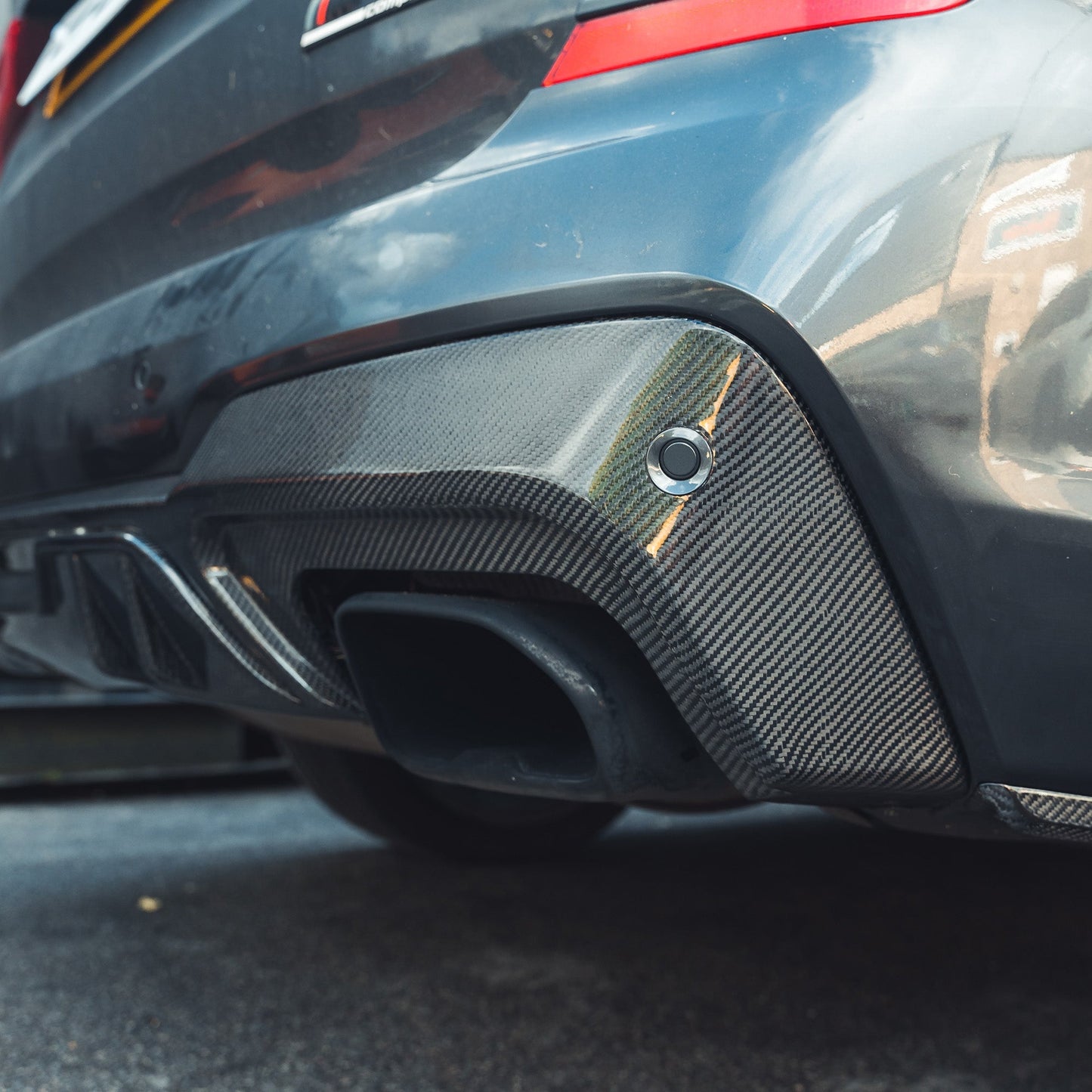 BMW X3 G01 Rear Diffuser 2017-2021 - Real Carbon Fibre (Fiber) Rear Valance / Bumper Insert Skirt Trim - CT Carbon OEM+ Rear Bumper Diffuser, Exhaust Surround, Lower Valance Upgrade