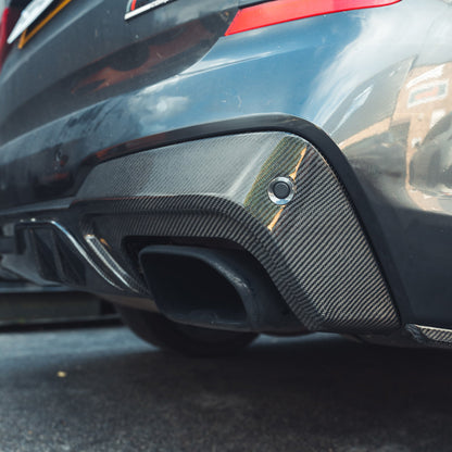 BMW X3 G01 Rear Diffuser 2017-2021 - Real Carbon Fibre (Fiber) Rear Valance / Bumper Insert Skirt Trim - CT Carbon OEM+ Rear Bumper Diffuser, Exhaust Surround, Lower Valance Upgrade