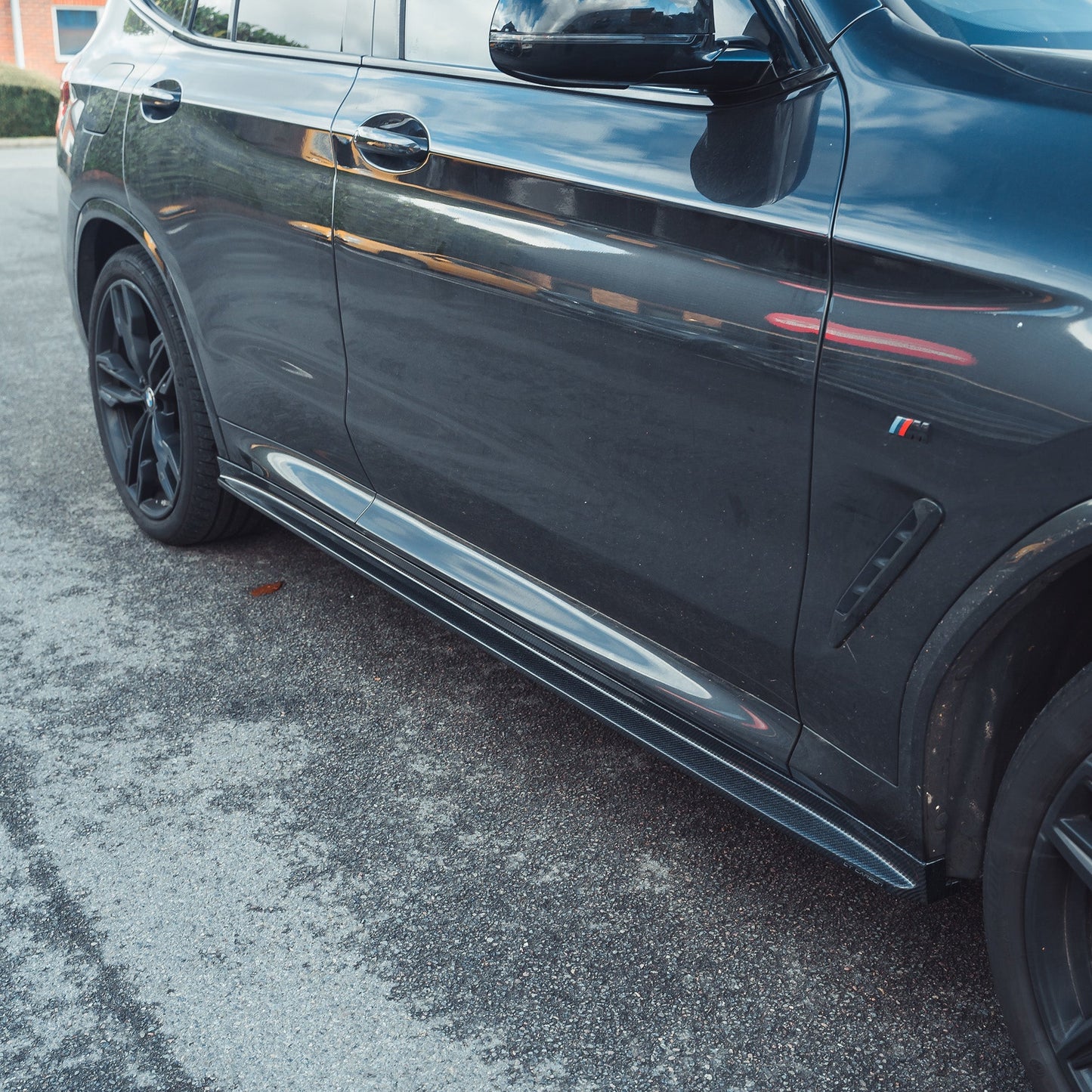 CT Carbon 3D Style Carbon Fibre Side Skirts, Side Skirt Extensions / Rocker Panel Extensions / Sill Blades for BMW X3M/X4M F97/F98 (2018-2021 Pre-LCI) | OEM+ Carbon Side Blades Aero Trim