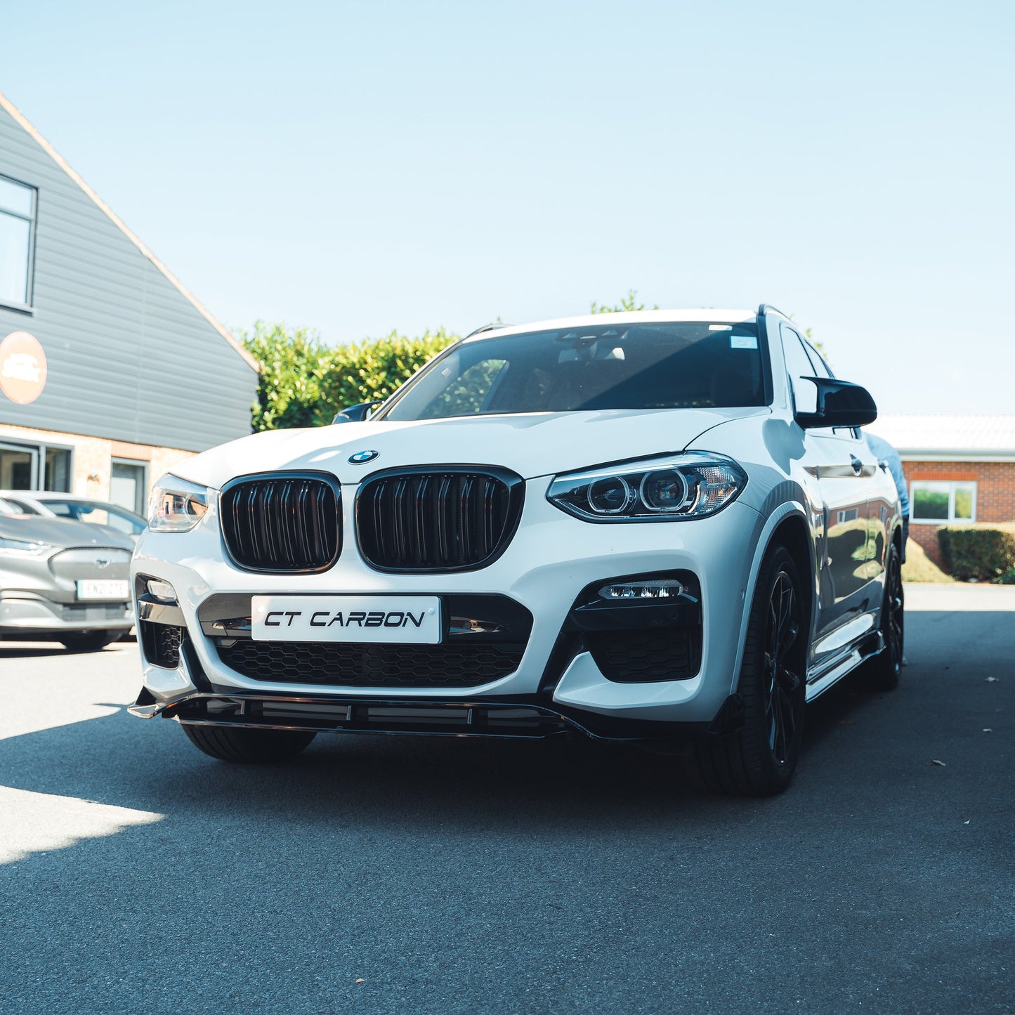 BMW X3 G01 2017-2021 Black Kidney Grilles – Twin/Double Slat M Style Front Grill Set (Pair) | Blackout Dechrome Radiator Grille Replacement | Pre-LCI | BLAK by CT Carbon