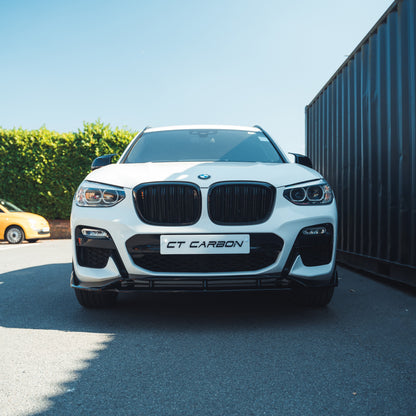 BMW X3 G01 2017–2020 Pre-LCI Piano Black High Gloss Body Kit | Front Lip Splitter, Side Skirts, Rear Diffuser, Roof/Tailgate Spoiler | ABS OEM Style Aero Styling Pack / Black Pack by CT Carbon