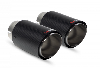 BMW M135i F40 (20202022) Scorpion Ascari Carbon Fibre Exhaust Tips  114mm Twin Tailpipe Upgrade Kit (Fits Scorpion Systems Only)