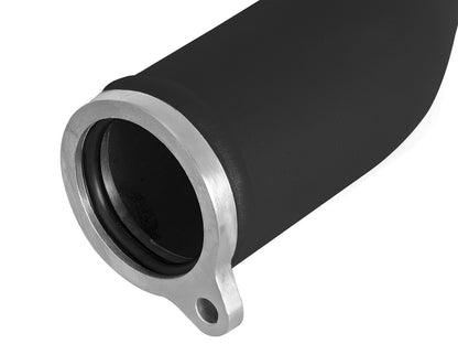 aFe Power Hot-Side Charge Pipes / Boost Pipes / Turbo Outlet Intercooler Tubes for BMW M3 M4 F80 F82 F83 F8X (S55 3.0T 2015-2018) - Aluminium Wrinkle-Black - Compressor Outlet Hard Pipe Kit - 46-20198-B