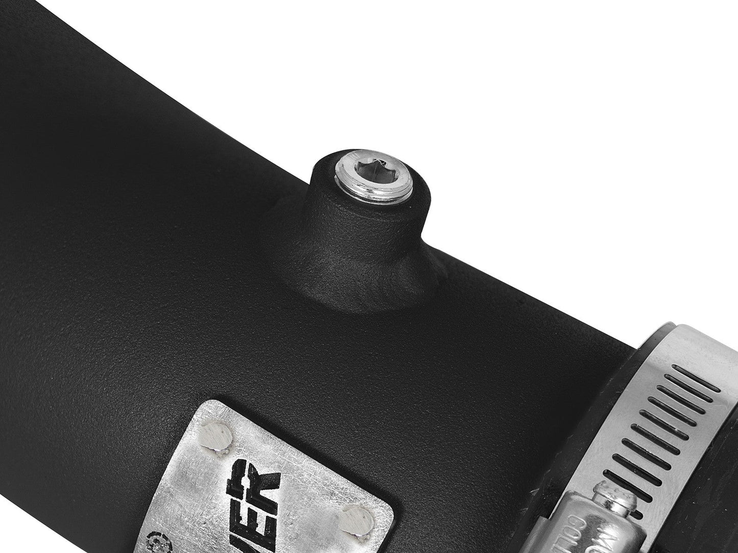 aFe Power Hot-Side Charge Pipes / Boost Pipes / Turbo Outlet Intercooler Tubes for BMW M3 M4 F80 F82 F83 F8X (S55 3.0T 2015-2018) - Aluminium Wrinkle-Black - Compressor Outlet Hard Pipe Kit - 46-20198-B