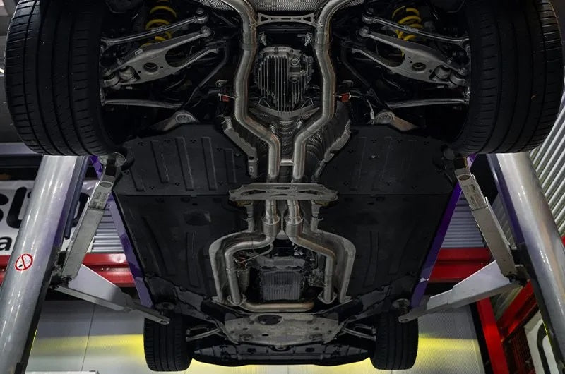 Capristo 02BM09903021 BMW M2 (G87) Valved Exhaust with Mid-Silencer Delete, 200 Cell OPF Replacement, Wicrom Tips (OE Actuators)