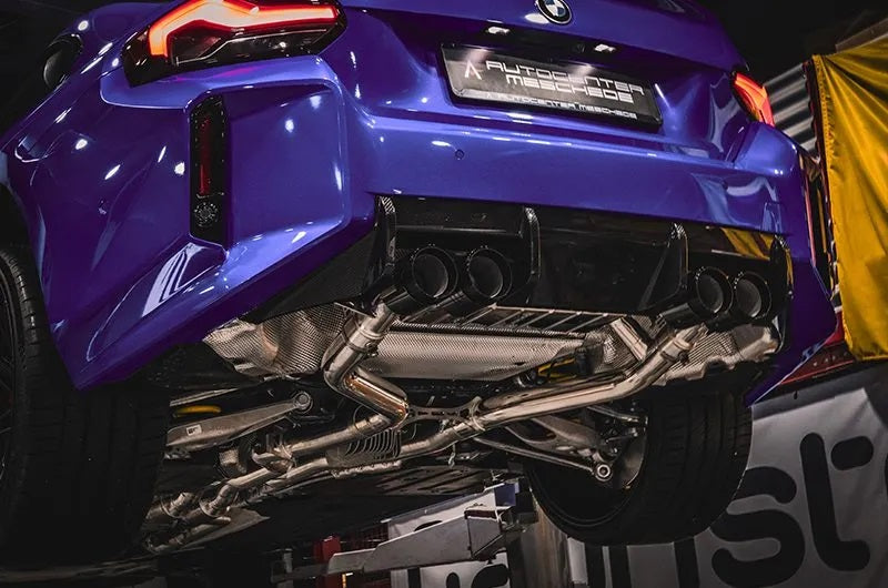 Capristo 02BM09903021 BMW M2 (G87) Valved Exhaust with Mid-Silencer Delete, 200 Cell OPF Replacement, Wicrom Tips (OE Actuators)