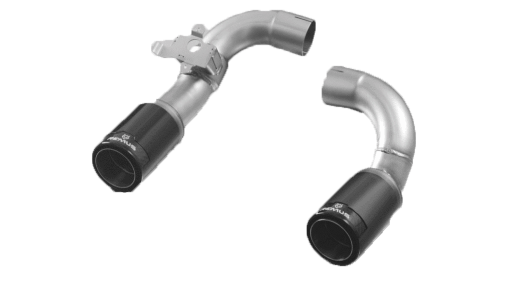 Remus 84mm Black Chrome Carbon Fibre Exhaust Tips/Tailpipes/End Pipes Pair for BMW 2 Series F22 M235i N55 2014+ - Exhaust Finishers, Straight Cut Stainless, EC Approved E-Marked, Genuine - Part 088014 1683C
