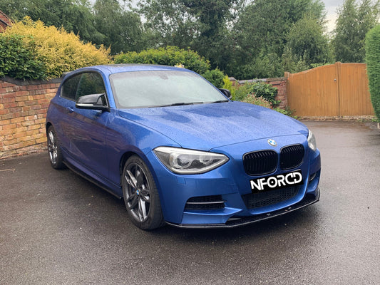 BMW 1 Series M135i Pre-Facelift Pre-LCI (F20/F21) Full Body Kit - Splitter, Side Skirts, Rear Spats, Rear Diffuser, Gloss Black Spoiler & Kidney Grilles, M Performance Style Mirror Covers - Direct Fit, No Paint, UK