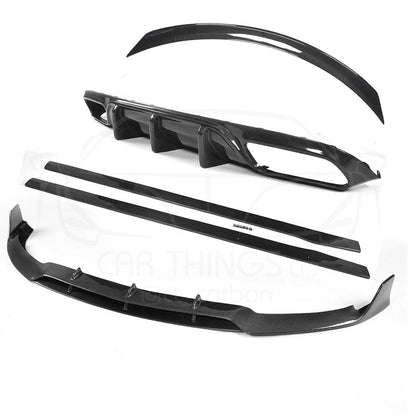 Mercedes C63 AMG/C63 S W205 Coupe 2015-2018 (Pre-Facelift) Carbon Fibre/Carbon Fiber Full Body Kit – CFRP Aero/Styling Pack by CT Carbon: Front Splitter B Style, Side Skirts D, Rear Diffuser CT, Boot/Trunk Lip Spoiler PS