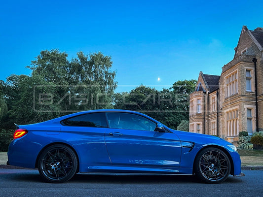 Basic Carbon Performance Style Dry Carbon Fibre Side Skirts / Extensions for BMW M3 M4 (F80 F82 F83) - Pre-Preg Carbon Aero - Fits 2014-2019 - BC99889