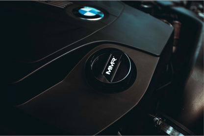 MMR Performance Billet Oil Filler/Engine Oil Cap - Black Anodised CNC Machined 6061-T6 Aluminium, Locking | BMW 1 Series F40 & 2 Series Gran Coupe F44 | Fits B38 B48 B37 B47 Petrol/Diesel | Valve/Rocker Cover Cap Upgrade Replacement OE 11128655331