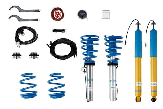 Bilstein B16 Coilover Kit for BMW 3 Series E46 (323i, 325i, 328i, 330i) - Height Adjustable, 10-Stage Damping - Monotube Suspension - Part 49-135121