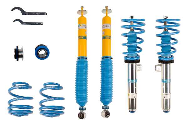 Bilstein B16 PSS10 Adjustable Coilover Kit for BMW E46 M3 3.2 S54 (2000-2007) Coupe/Convertible – Height Adjustable Lowering Suspension, 10-Way Damping, Monotube Shocks & Struts – Track Day/Fast Road – Part No 48-126687