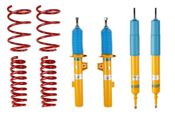 Bilstein B12 Pro Kit Lowering Springs & Shocks Suspension Kit for BMW 1 Series E81 E87 (2003-2013) 116d 118d 120d 123d 130i - Sport Suspension Upgrade Damper & Spring Set - Front & Rear - Part No 46-180513