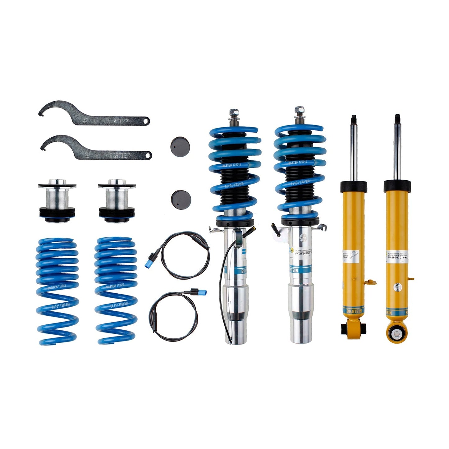 Bilstein B16 Coilovers for BMW M2/M2 Competition M3 M4 (F87 F80 F82 F83) - Adjustable Coilover Suspension Kit, PSS10 10-Click & DampTronic EDC Compatible, Height Adjustable Lowering Springs Shocks, Fast Road & Track