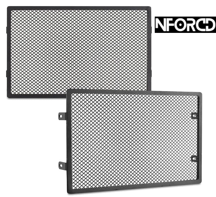 Mishimoto BMW M2 (G87) S58 Auxiliary Radiator Stone Guards  Pair, Powder-Coated Steel, Bolt-On, For Mishimoto Performance Aux Radiators (2023+)