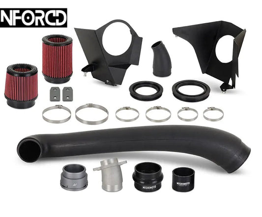 Mishimoto S58/S58B30 Cold Air Intake/Induction Kit for BMW M3 G80, M4 G82/G83 & M2 G87 (2021+) – Open Cone, High-Flow Oiled Filters, Heat Shield, Bolt-On Performance Air Intake System G8X