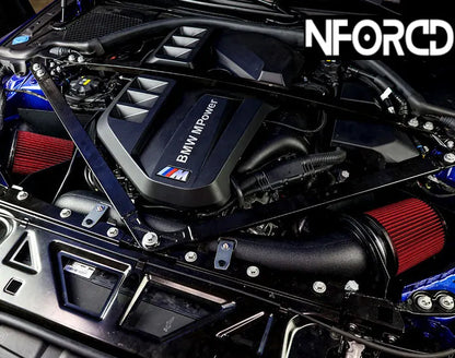 Mishimoto S58/S58B30 Cold Air Intake/Induction Kit for BMW M3 G80, M4 G82/G83 & M2 G87 (2021+) – Open Cone, High-Flow Oiled Filters, Heat Shield, Bolt-On Performance Air Intake System G8X