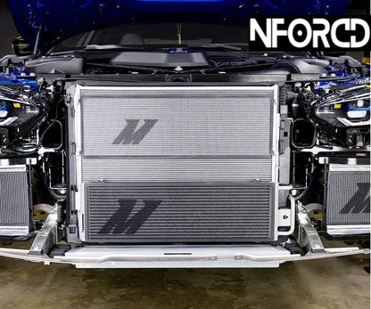 Mishimoto BMW S58 Heat Exchanger for M2 (G87), M3 (G80/G81) & M4 (G82/G83) - Direct-Fit Dual-Pass Aluminum Charge Cooler / Intercooler Radiator FMHE | G8X Performance Cooling Upgrade | Lifetime Warranty
