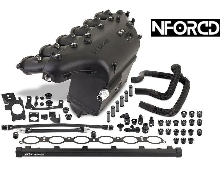 Mishimoto S58 Charge Air Cooler Inlet Manifold for BMW G87 M2, G80/G81 M3, G82/G83 M4  Port Injection Ready PFI Fuel Rail  Bar-and-Plate Intercooler Manifold Upgrade