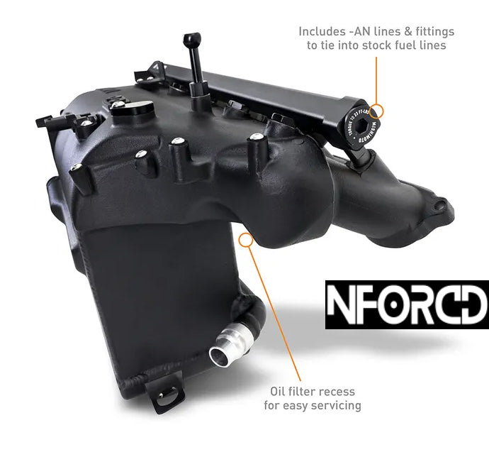 Mishimoto S58 Charge Air Cooler Inlet Manifold for BMW G87 M2, G80/G81 M3, G82/G83 M4  Port Injection Ready PFI Fuel Rail  Bar-and-Plate Intercooler Manifold Upgrade