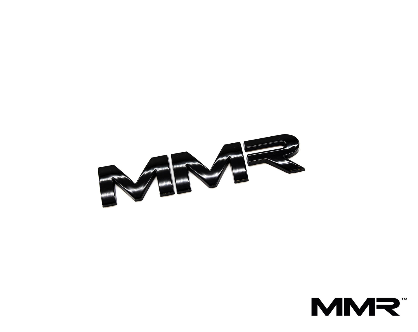 MMR 100mm Car Badge Emblem – OEM-Style Universal Stick-On Logo, Injection-Moulded ABS, 3M Self-Adhesive – Chrome or Gloss Black – Grille/Grill, Boot/Trunk, Fender/Wing, Interior Replacement Insignia (MMR35-1501/1502)