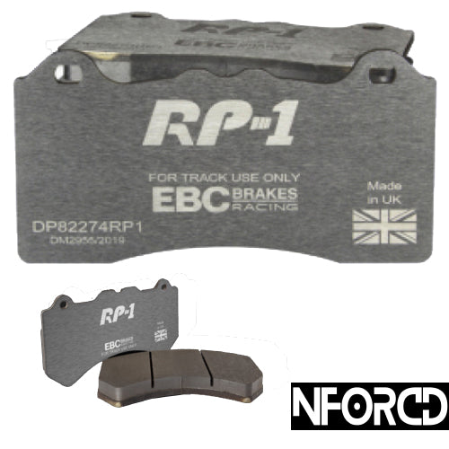EBC Racing RP-1 (RP1) Front Brake Pads for BMW M3 G80, M4 G82 & M2 G87 (S58) - Racing/Track Day Motorsport Compound, High-Temp Fade-Resistant Performance Front Axle Pad Set - Circuit/Competition Only