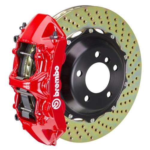 Brembo GT 380x32mm Front Big Brake Kit BBK - 6-Piston/6-Pot Red Calipers - BMW F22 F30 F32 F33 (228i 235i 328i 428i incl xDrive) - 2-Piece Cross-Drilled Vented Discs/Rotors - Performance Front Brake Upgrade/Conversion | P/N 1M1.9041A2