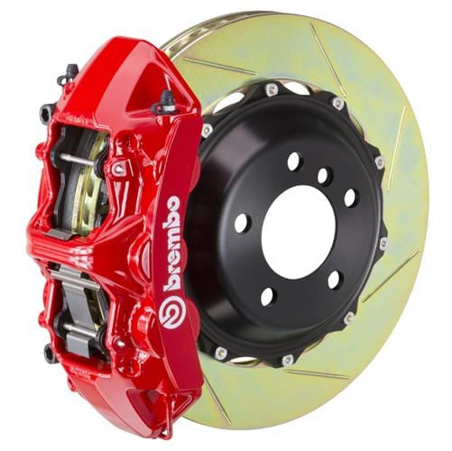 Brembo GT Rear Big Brake Kit for BMW F30 F32 F33 328i/428i - 4-Piston Red Calipers, 345x28mm 2-Piece Drilled Vented Rotors (Fits xDrive) - Part 2P1.8048A2