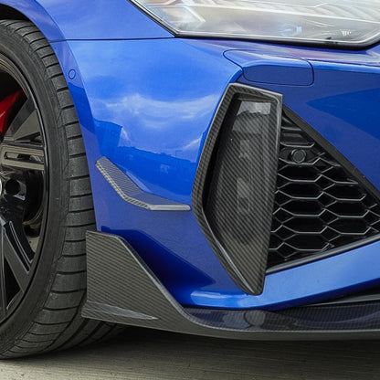 Audi RS6 Avant (C8) & RS7 (C8) Carbon Fibre Front Bumper Side Grille Vent Covers, Air Intake Surrounds, Air Duct Trim Inserts 2019-2025 | Gloss Pre-Preg | CT Carbon