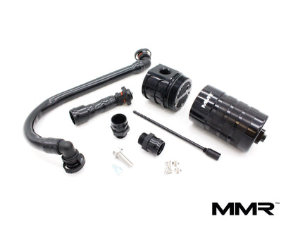 MMR Performance N55 3.0 Turbo Oil Catch Can / Air Oil Separator AOS Kit - BMW F2x F3x F20 F21 F22 F23 F30 F31 F32 F33 M135i M235i 335i 435i - Baffled PCV Crankcase Breather Catch Tank, Direct-Fit - MMR17-0501FK (2015-2019)
