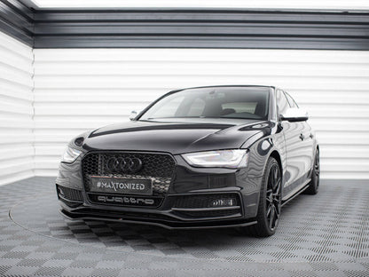 Maxton Design - FRONT SPLITTER V.2 AUDI S4 / A4 S-LINE B8 FL
