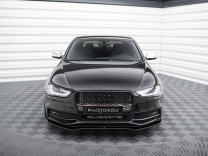 Maxton Design - FRONT SPLITTER V.2 AUDI S4 / A4 S-LINE B8 FL