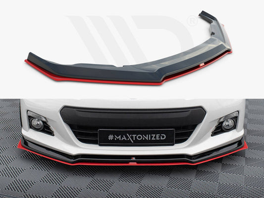 Maxton Design - FRONT SPLITTER (BLACK & RED) V.5 SUBARU BRZ FACELIFT 2017-2020