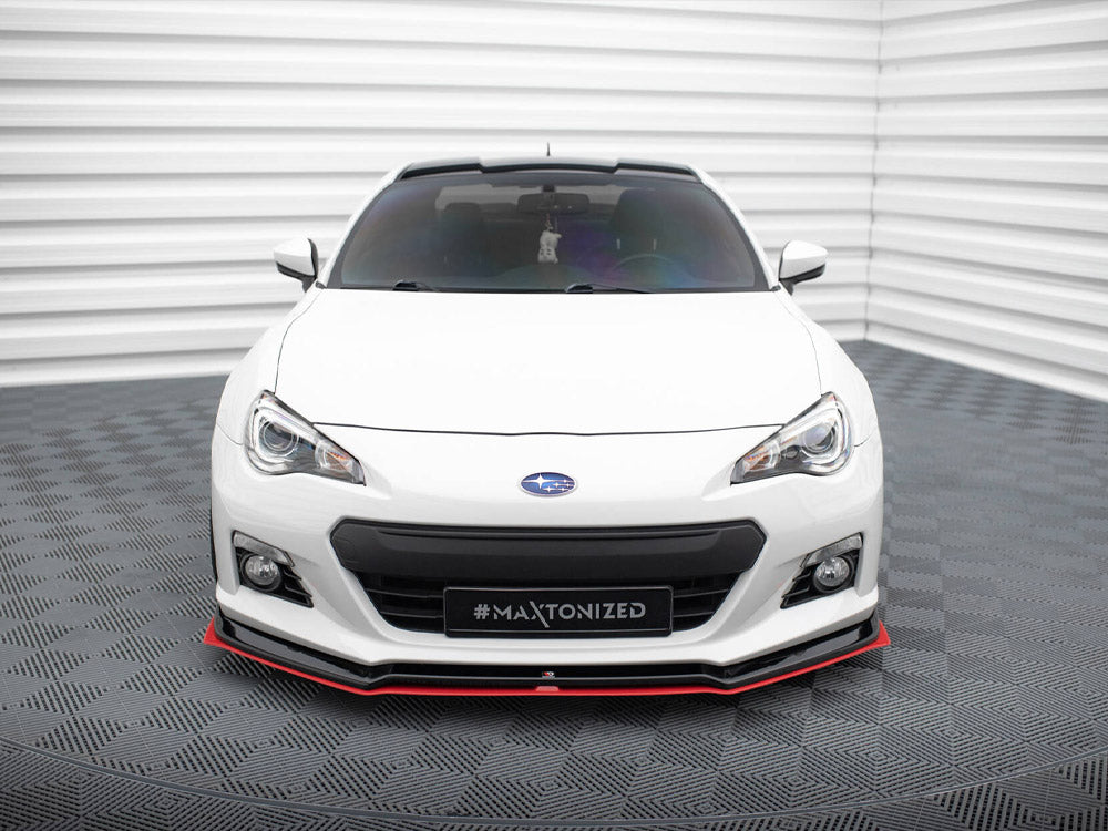 Maxton Design - FRONT SPLITTER (BLACK & RED) V.5 SUBARU BRZ FACELIFT 2017-2020