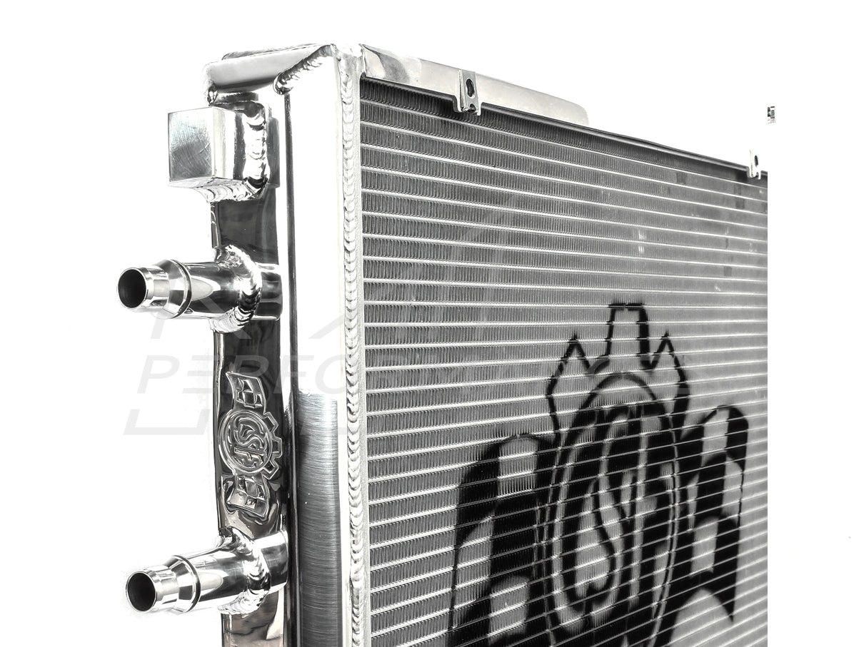 CSF S55 Low Temp Radiator / Front Mount Heat Exchanger for BMW F80 M3, F82 M4, F87 M2 Competition (F8X) – Charge Cooler Water-to-Air Auxiliary Intercooler Radiator, Dual-Pass B-Tube, Direct Fit Drop-In – 8075 Silver / 8075V Black